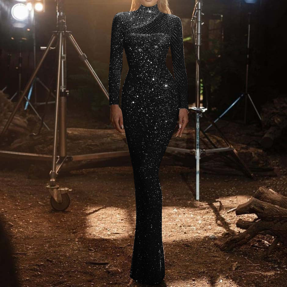 Elegantes Pailletten-Kleid von Krohn-e in Slim Fit