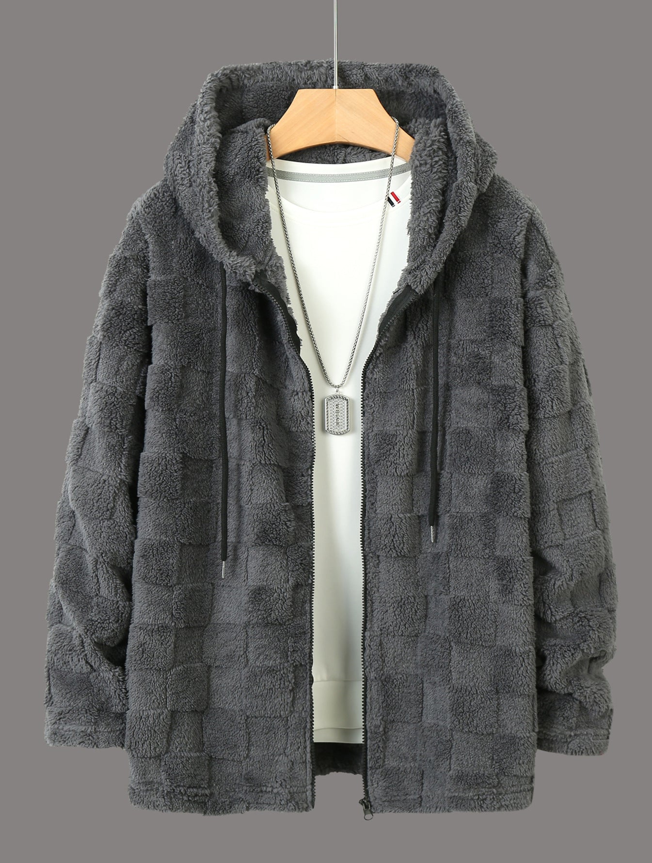 Damen Flauschige Fleecejacke mit Kapuze Krohn-e