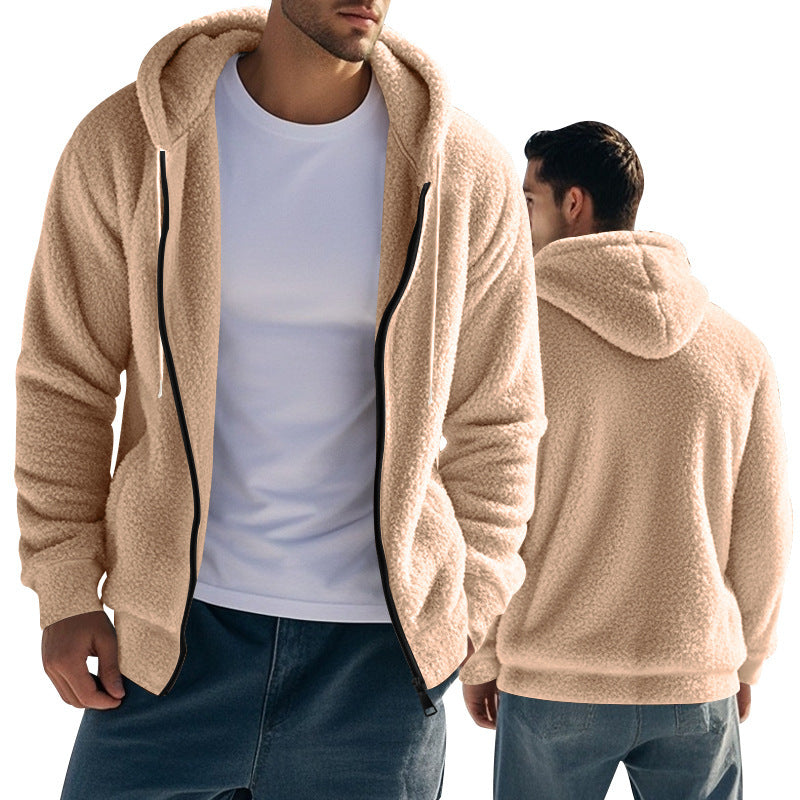 Herren Fleece Hoodie mit Kängurutasche und praktischem Reißverschluss Krohn-e