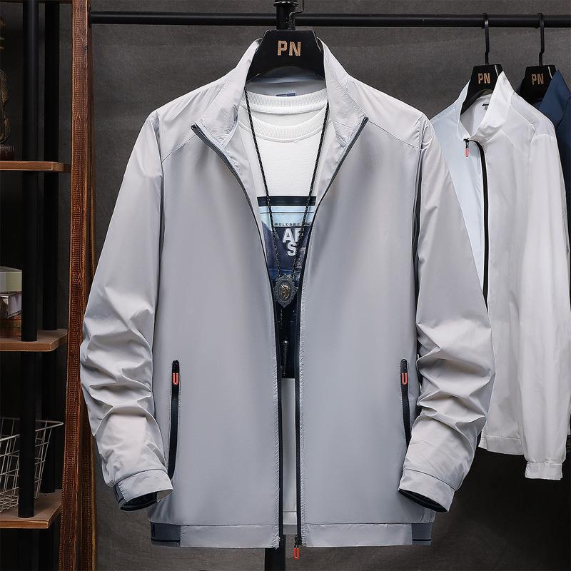 Herren leichte wasserabweisende Übergangsjacke mit praktischen Reißverschluss-Taschen Krohn-e
