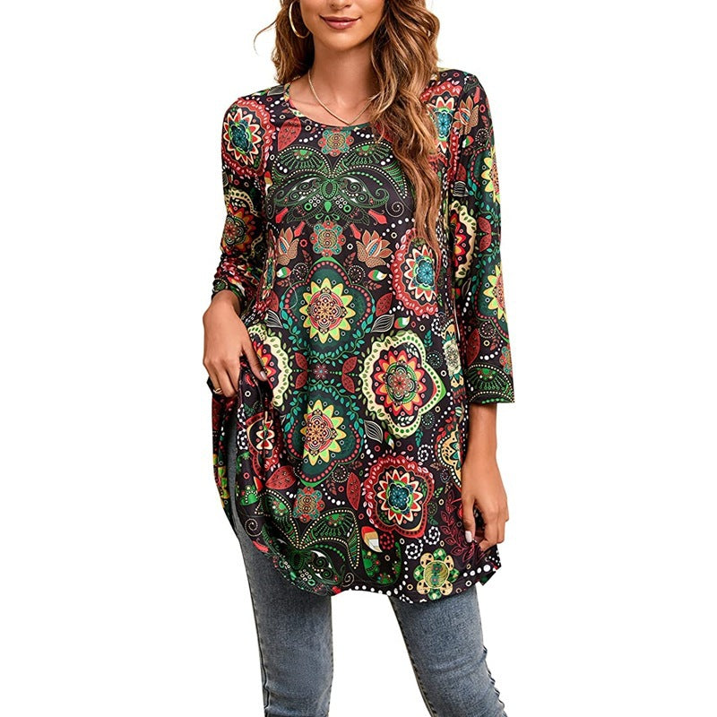 Damen Tunika mit einzigartigem Mandala-Druck Krohn-e