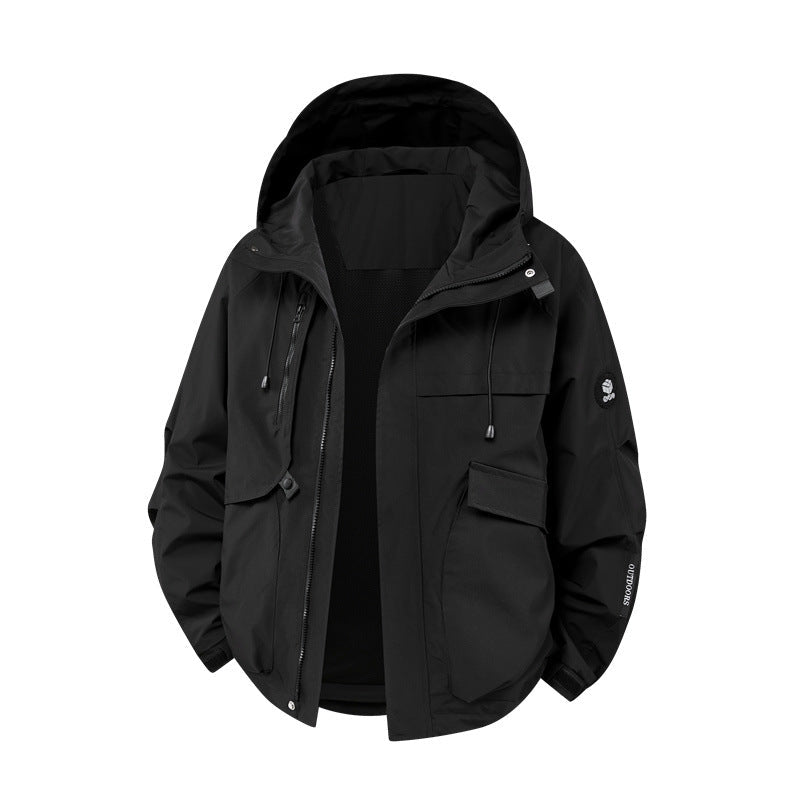 Herren technische Outdoor-Jacke mit Material und zahlreichen Reißverschlusstaschen Krohn-e