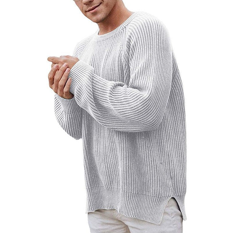 Herren eleganter Strickpullover mit strukturiertem Design und modernem Schnitt Krohn-e