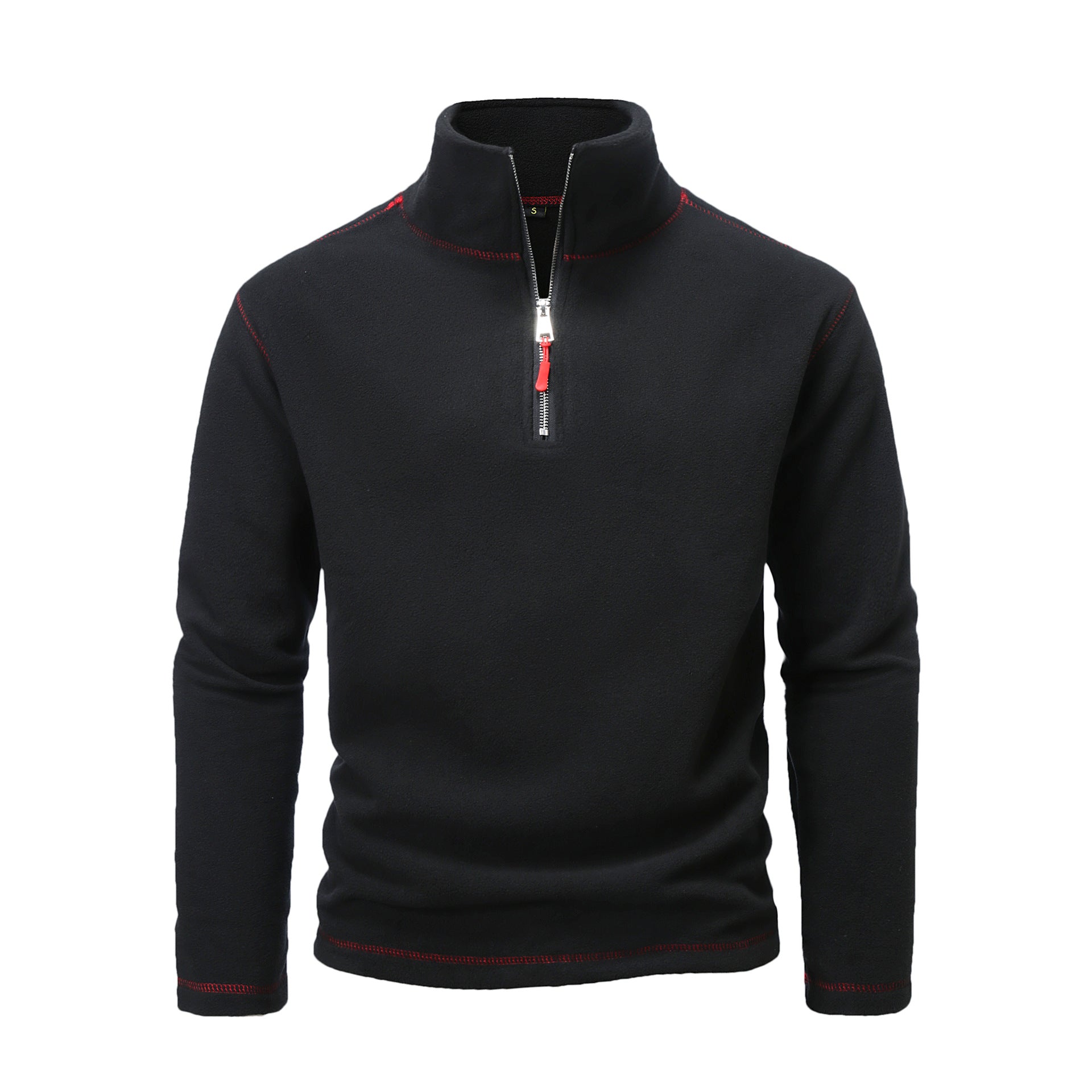 Herren Fleecepullover mit hohem Kragen und halbem Reißverschluss Krohn-e