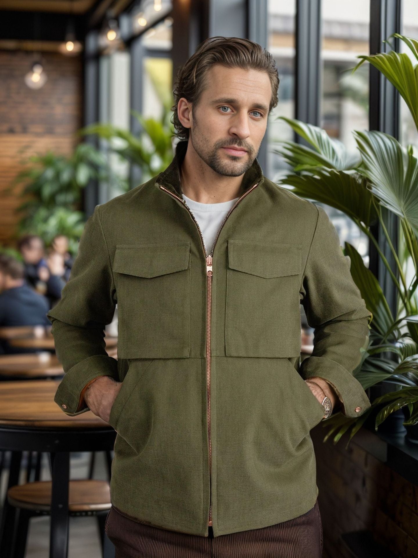 Herren modische Utility-Jacke Krohn-e