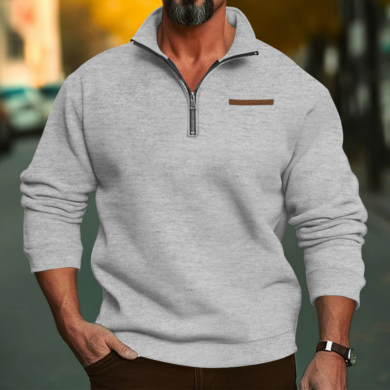 Herren Fleece Sweatshirt mit Reißverschluss Krohn-e