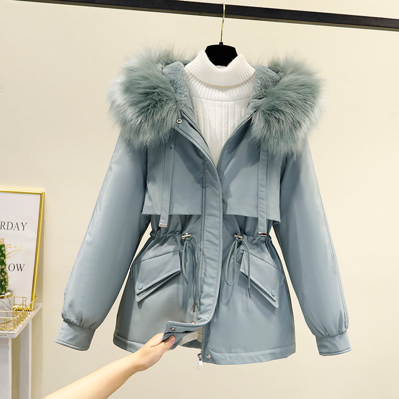 Damen Winterjacke mit funktionalem Reißverschluss und abnehmbarem Kunstpelzkragen Krohn-e