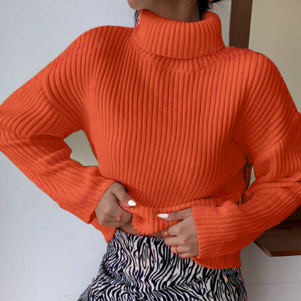 Damen Hochwertiger Rollkragenpullover mit strukturiertem Rippstrick Krohn-e