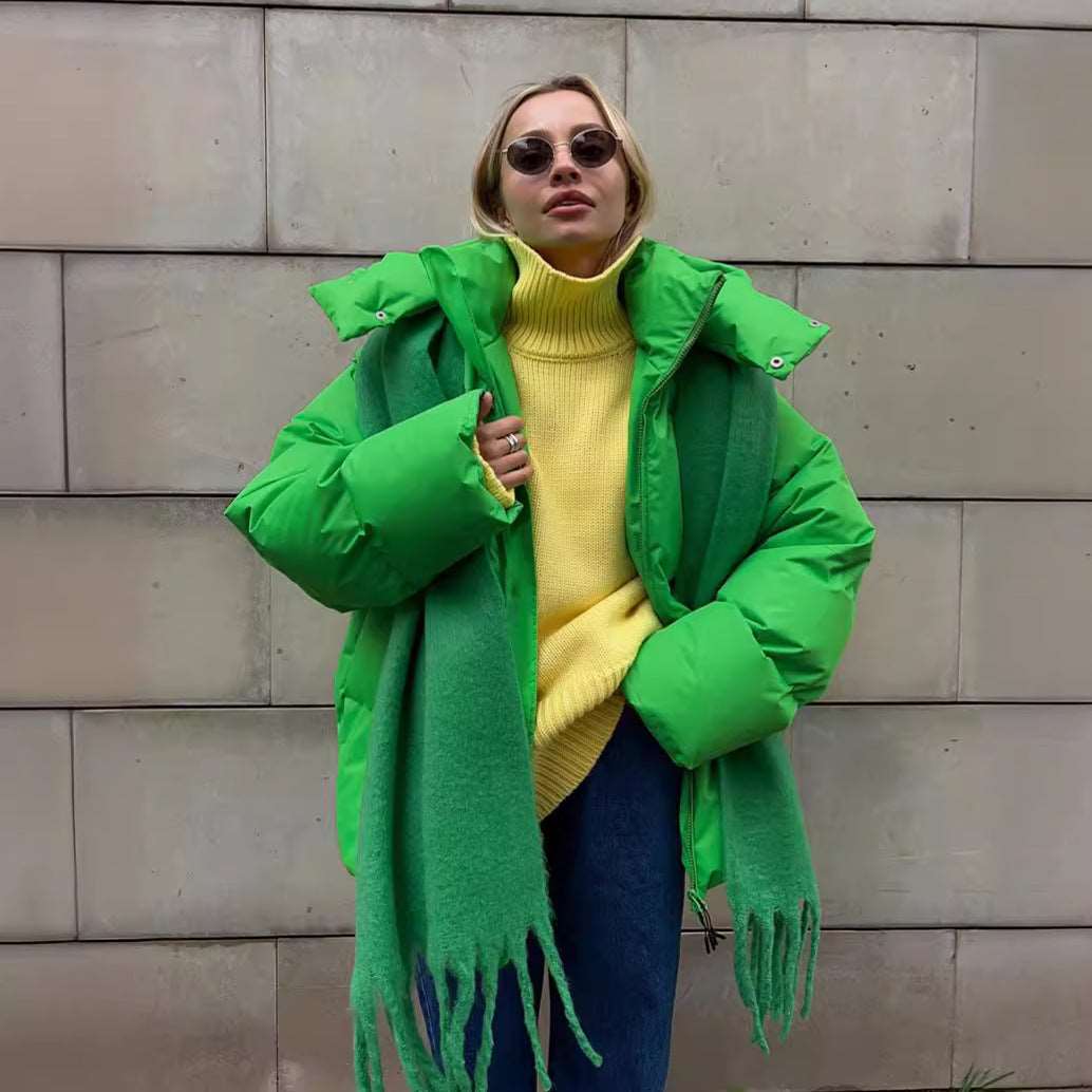 Krohn-e | Pufferjacke Braun Warme Winterjacke Angenehm