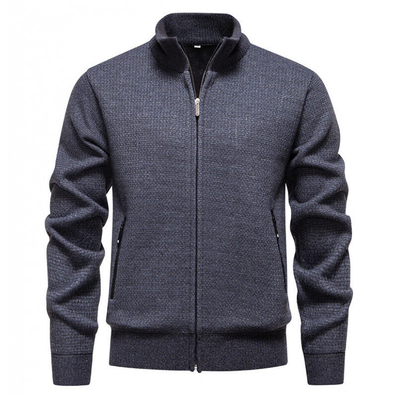 Herren Strickjacke mit modernem Reißverschluss und praktischen Taschen Krohn-e
