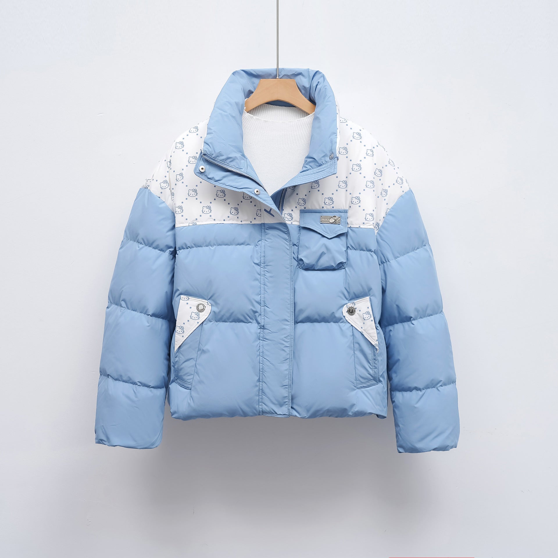 Damen Steppjacke mit hochschließendem Kragen und modischem Muster Krohn-e
