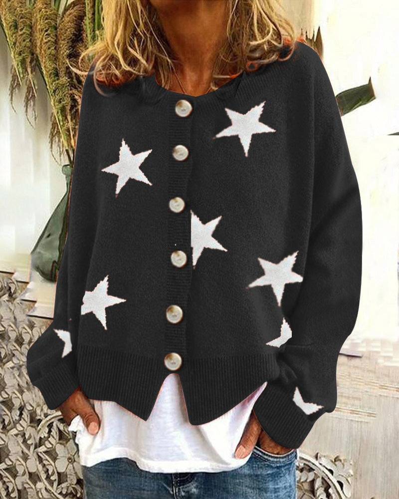 Damen Strickjacke mit Sternenmotiv Krohn-e