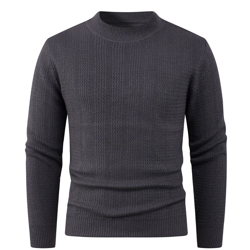 Herren Strukturpullover mit hochgeschlossenem Kragen und modischem Design Krohn-e