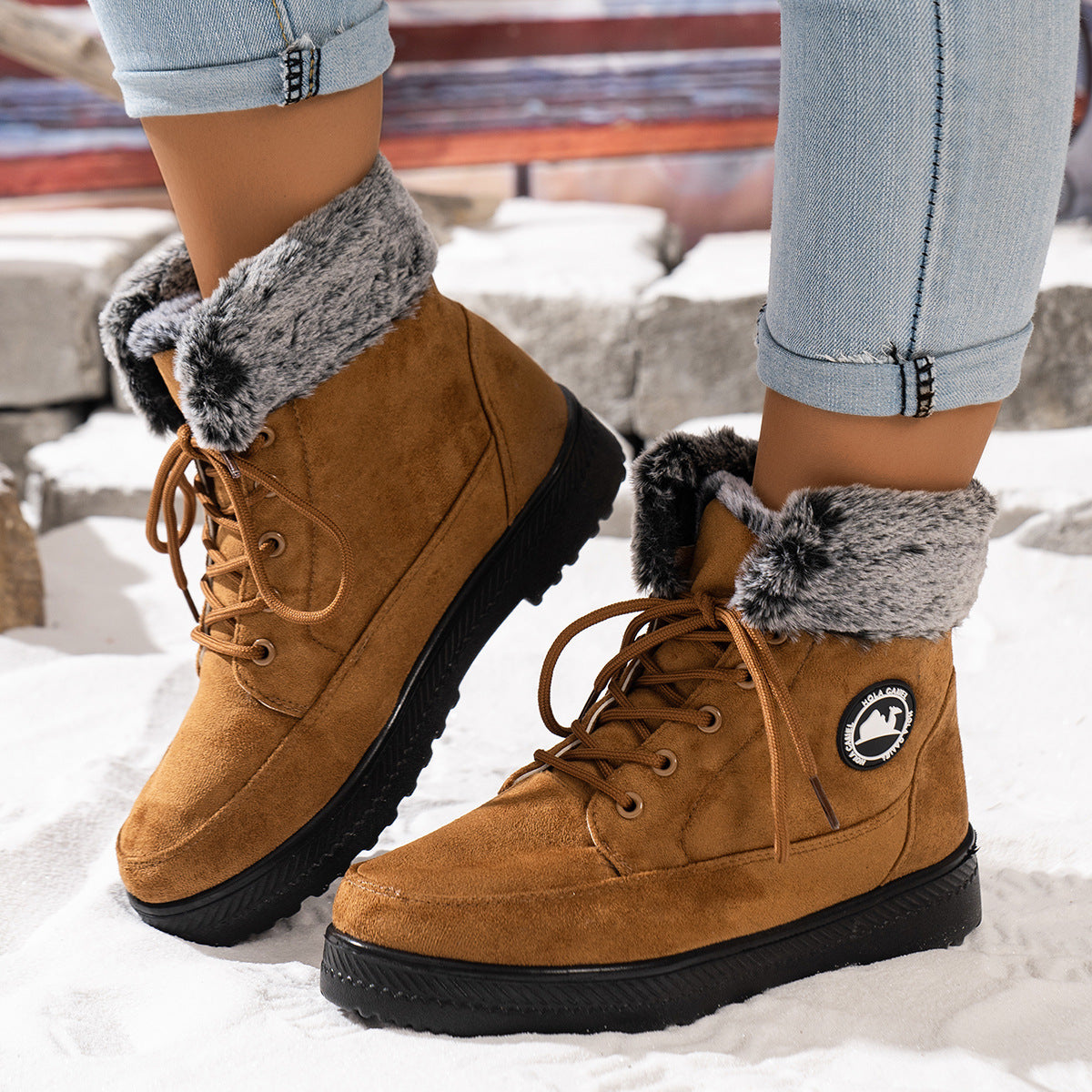 Damen gefütterte Winterstiefel Krohn-e