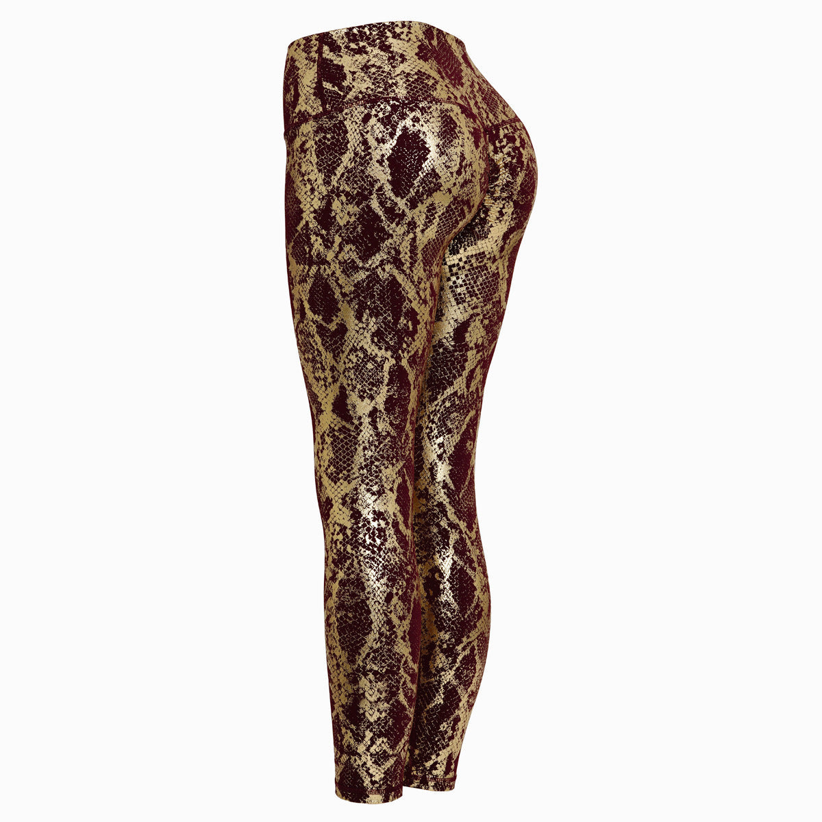 Damen Sportleggings im Schlangenprint mit hohem Bund Krohn-e
