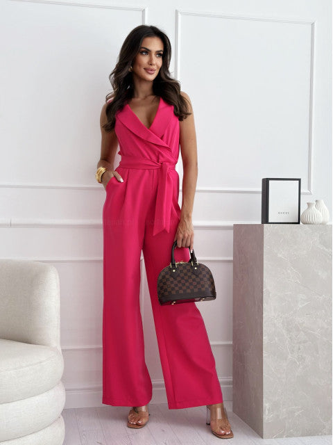 Damen Jumpsuit mit tailliertem Schnitt und Wickeldesign Krohn-e