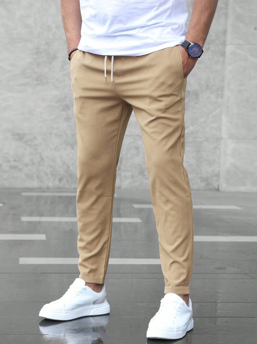 Bas | Herren Chino Hose Slim Fit Tunnelzug Elastisch