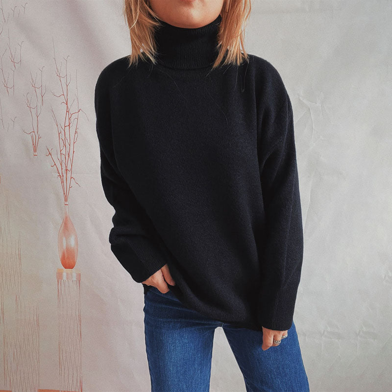 Krohn-e | Einfarbiger Warmer Strickpullover Für Alltag