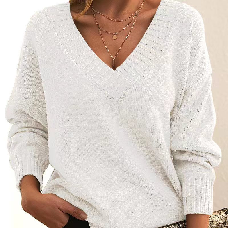 Krohn-e | Zeitloser Einfarbiger Strickpullover Für Komfort