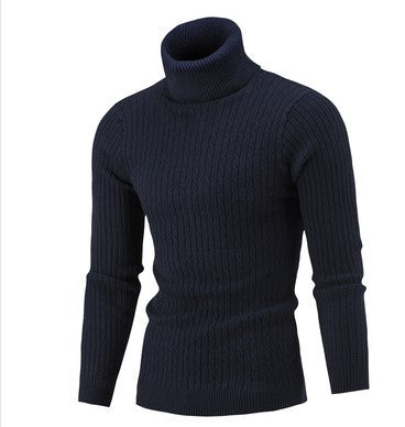 Herren stilvoller Rollkragenpullover mit Zopfmuster Krohn-e