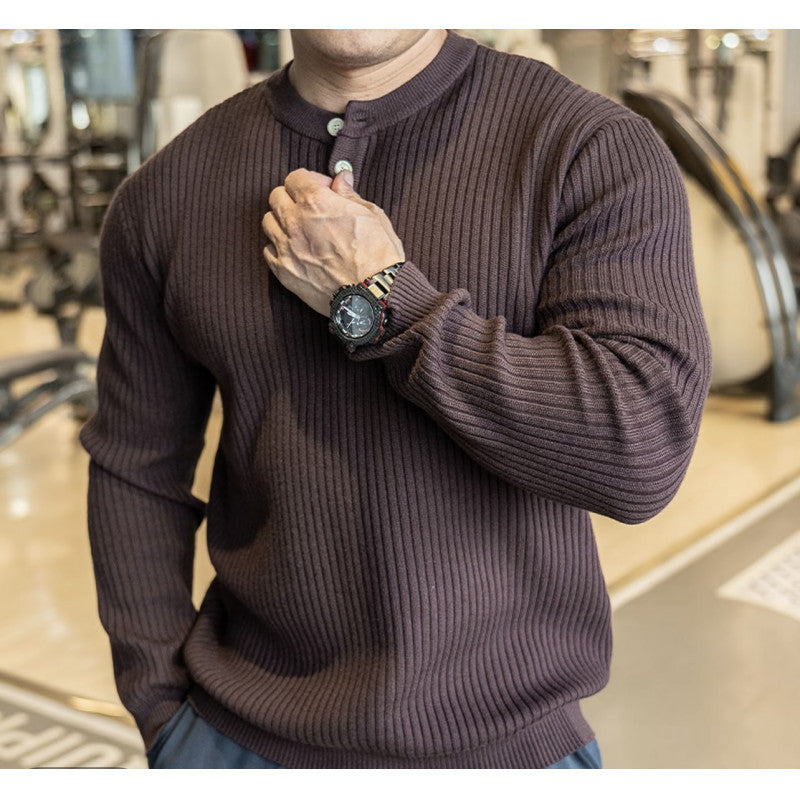 Herren Langarm Pullover mit strukturiertem Rippenstrick Krohn-e