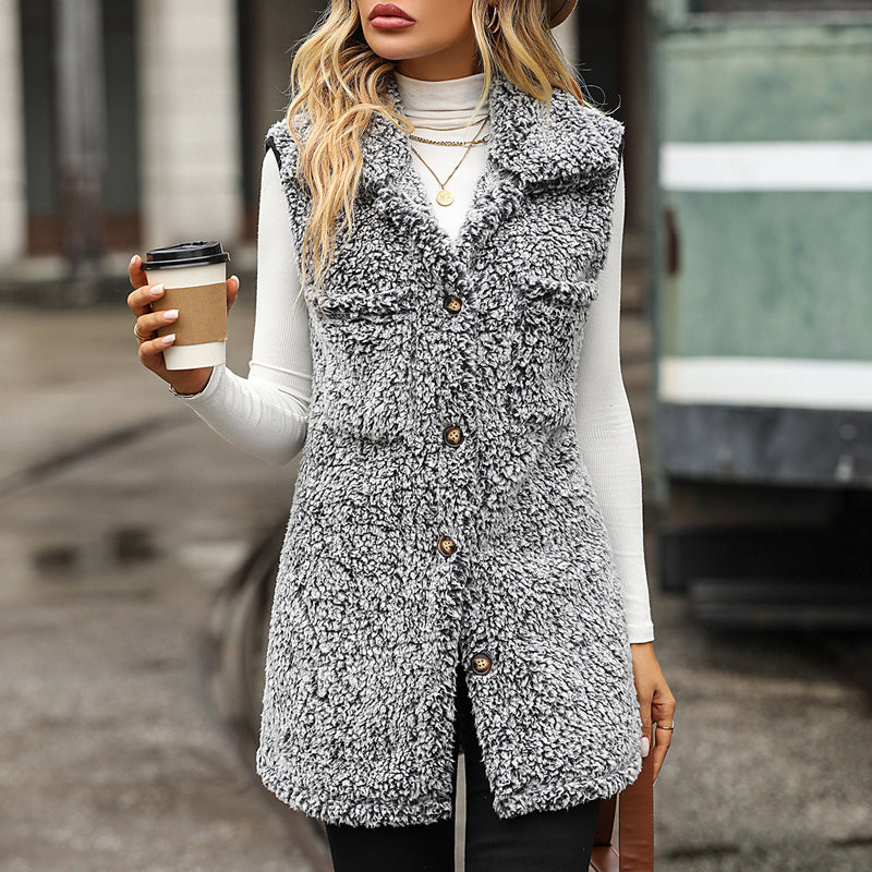 Krohn-e | Plüschwesten Strickjacke