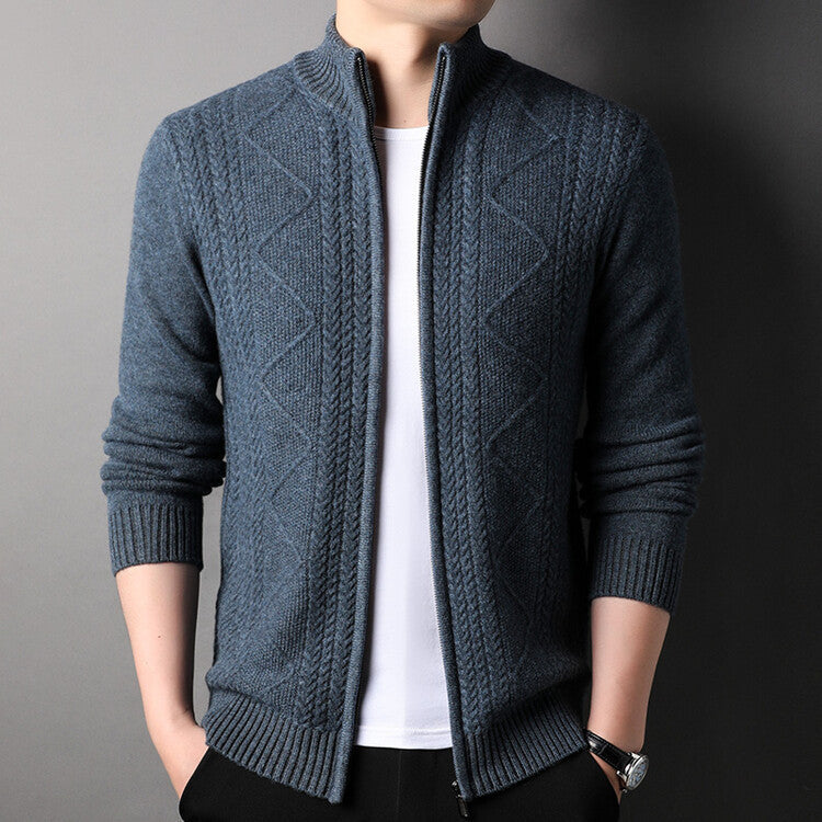 Herren Strickjacke im modernen Kabelstrickdesign Krohn-e