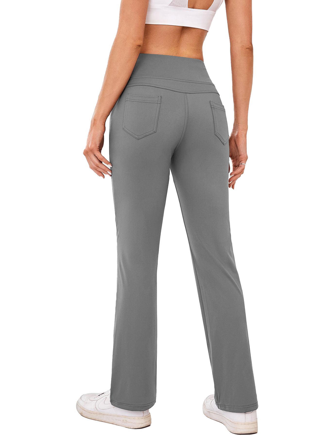 Damen bequeme Sportleggins mit hohem Bund und praktischen Taschen Krohn-e