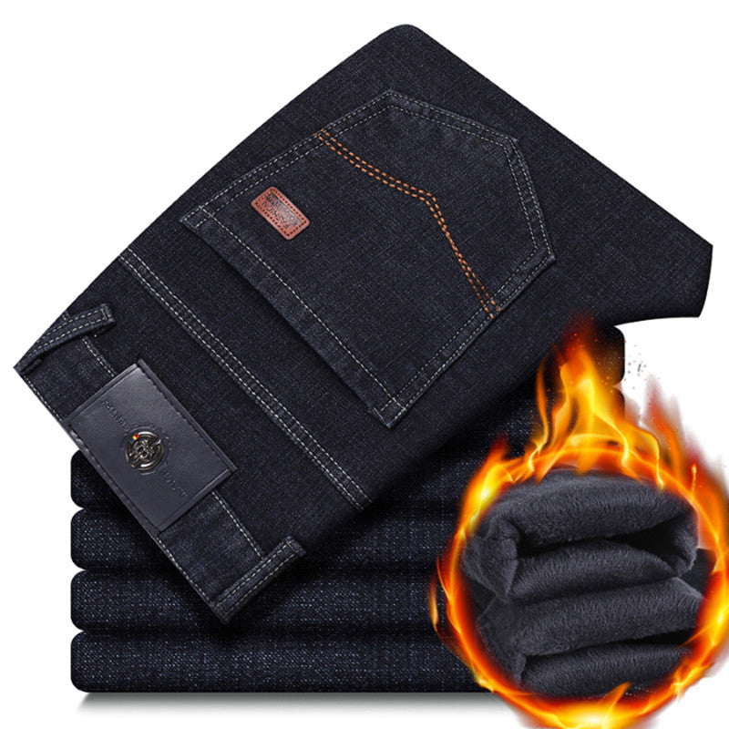 Herren warme gefütterte Jeanshose mit klassischem Schnitt Krohn-e