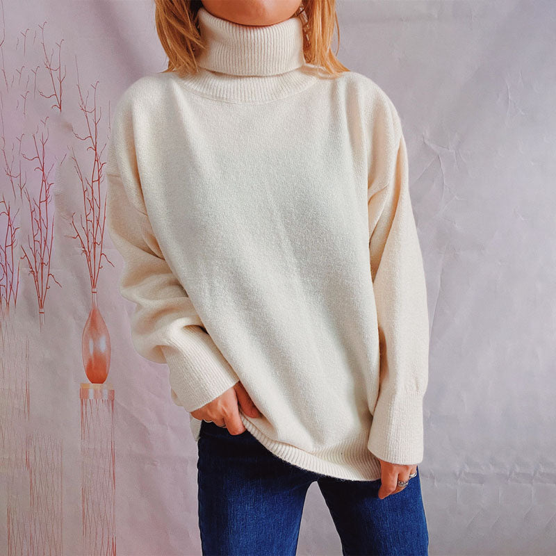 Krohn-e | Einfarbiger Warmer Strickpullover Für Alltag