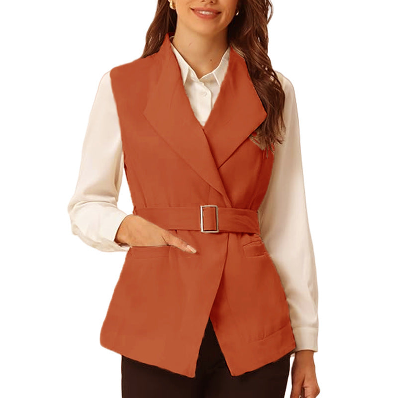 Damen modischer taillierter Blazer mit großen Taschen und Gürtel Krohn-e