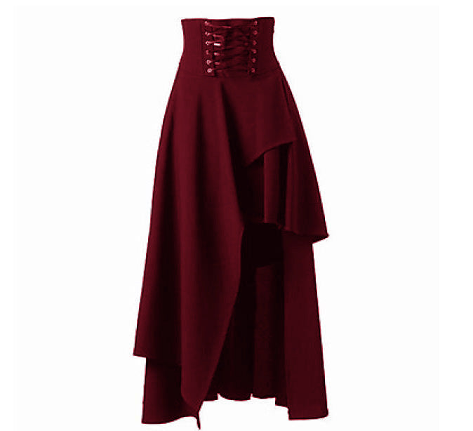 Damen Eleganter asymmetrischer Rock mit Schnürung Krohn-e
