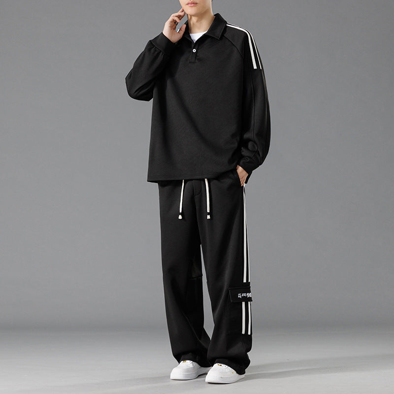 Herren Sportliches Freizeit-Set mit hohem Kragen und praktischen Taschen Krohn-e