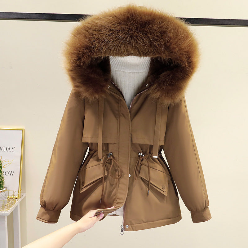 Damen Winterjacke mit funktionalem Reißverschluss und abnehmbarem Kunstpelzkragen Krohn-e