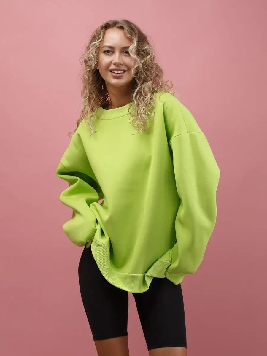 Fudus: Casual Rundhals Oversized Pullover
