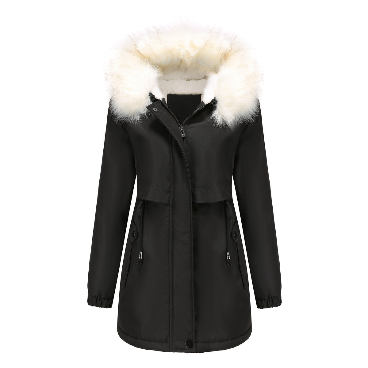 Damen modische Winterjacke mit abnehmbarem Fellkragen Krohn-e