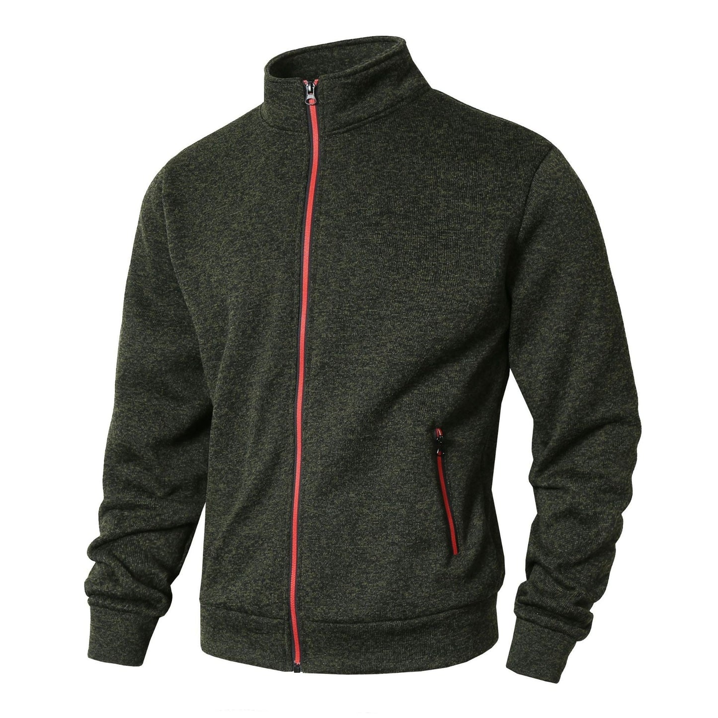 Herren Fleecejacke mit hohem Kragen und Reißverschluss Krohn-e