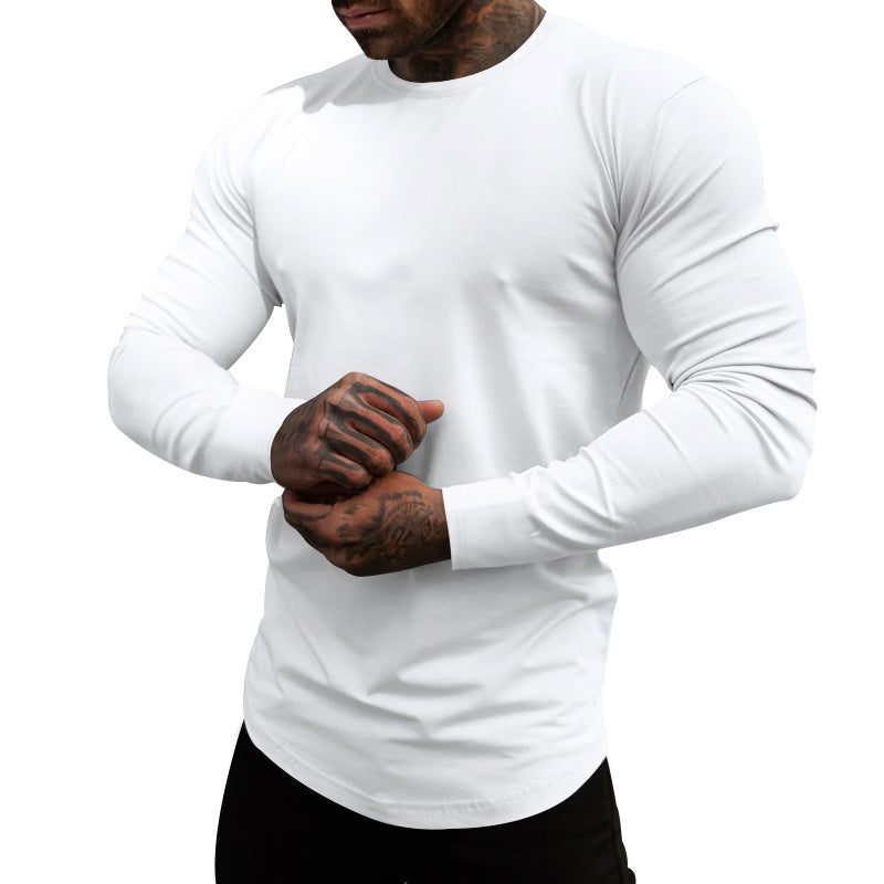 Herren Langarmshirt aus weichem, elastischem Baumwollmix mit Rundhalsausschnitt Krohn-e