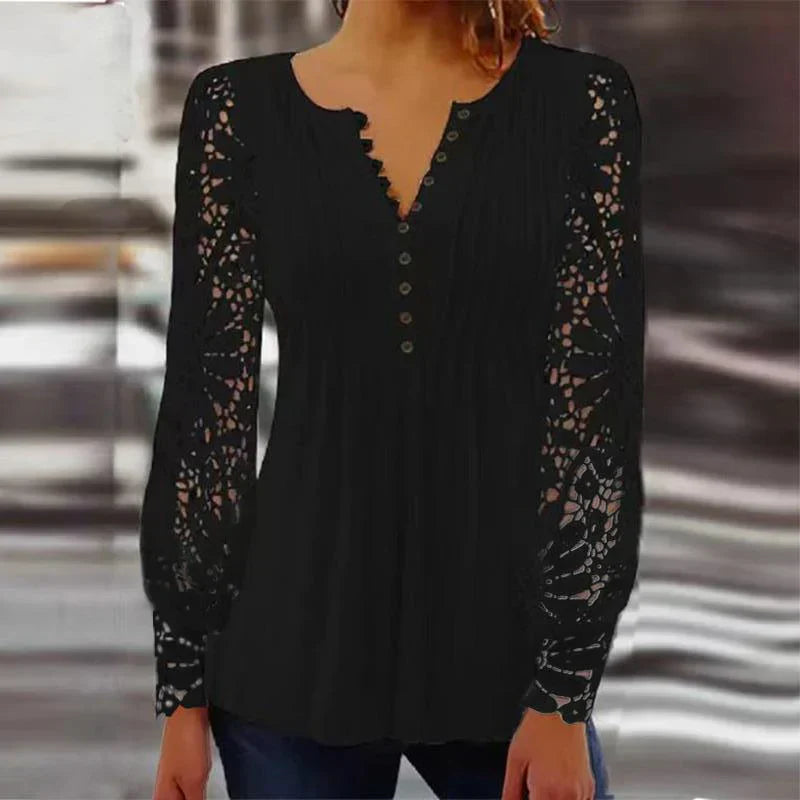Modische Bluse mit Blumenmuster von Fudus
