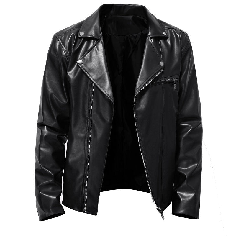 Herren Bikerjacke aus hochwertigem Kunstleder Krohn-e