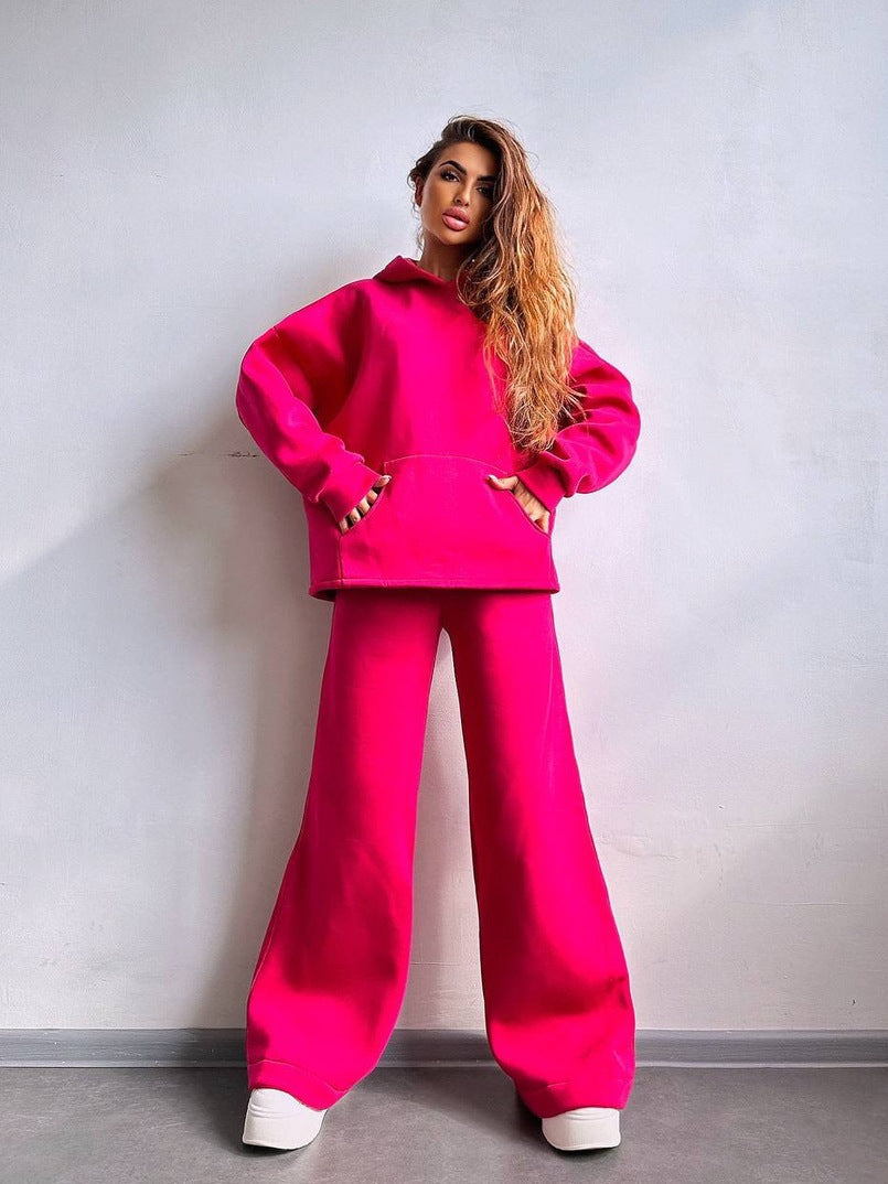 Damen Cooles Oversized Hoodie und weite Freizeithose Krohn-e