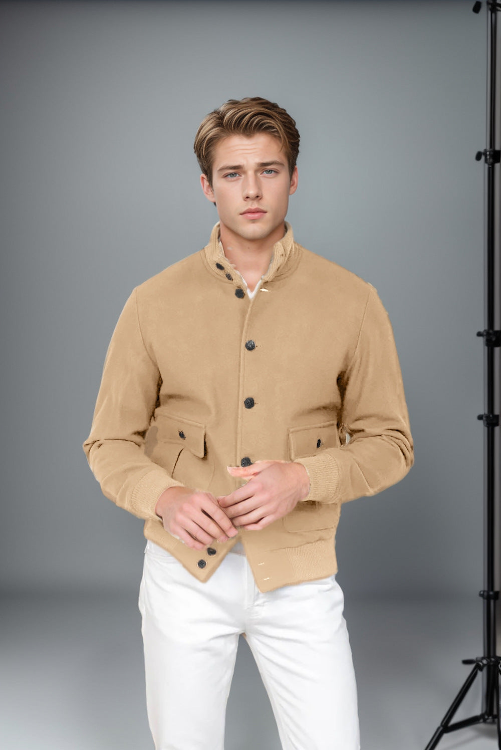 Herren modische Utility-Jacke mit praktischen Taschen Krohn-e 1760428331