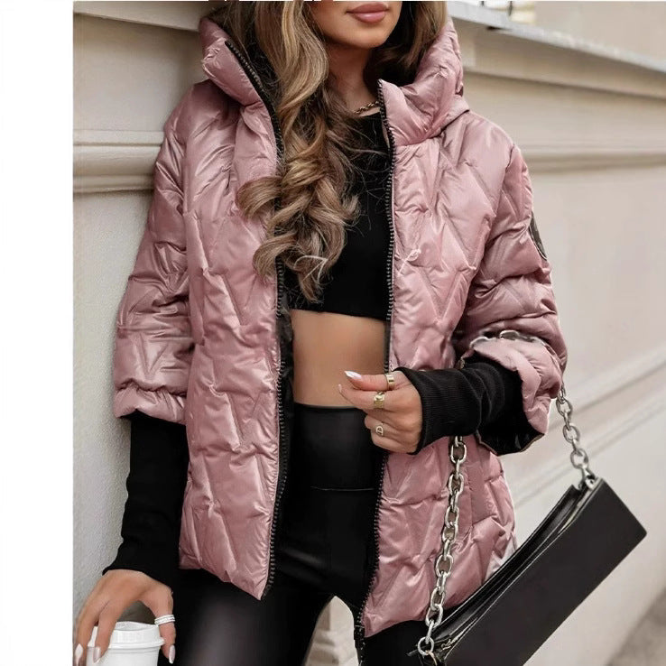 Damen Steppjacke mit hochabschließendem Kragen und breitem Ärmel Krohn-e