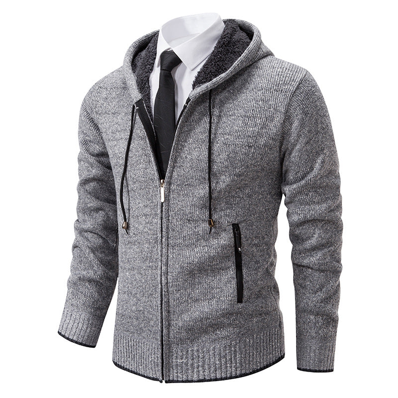 Herren Kapuzenjacke mit softem Fleece-Futter und eleganten Details Krohn-e