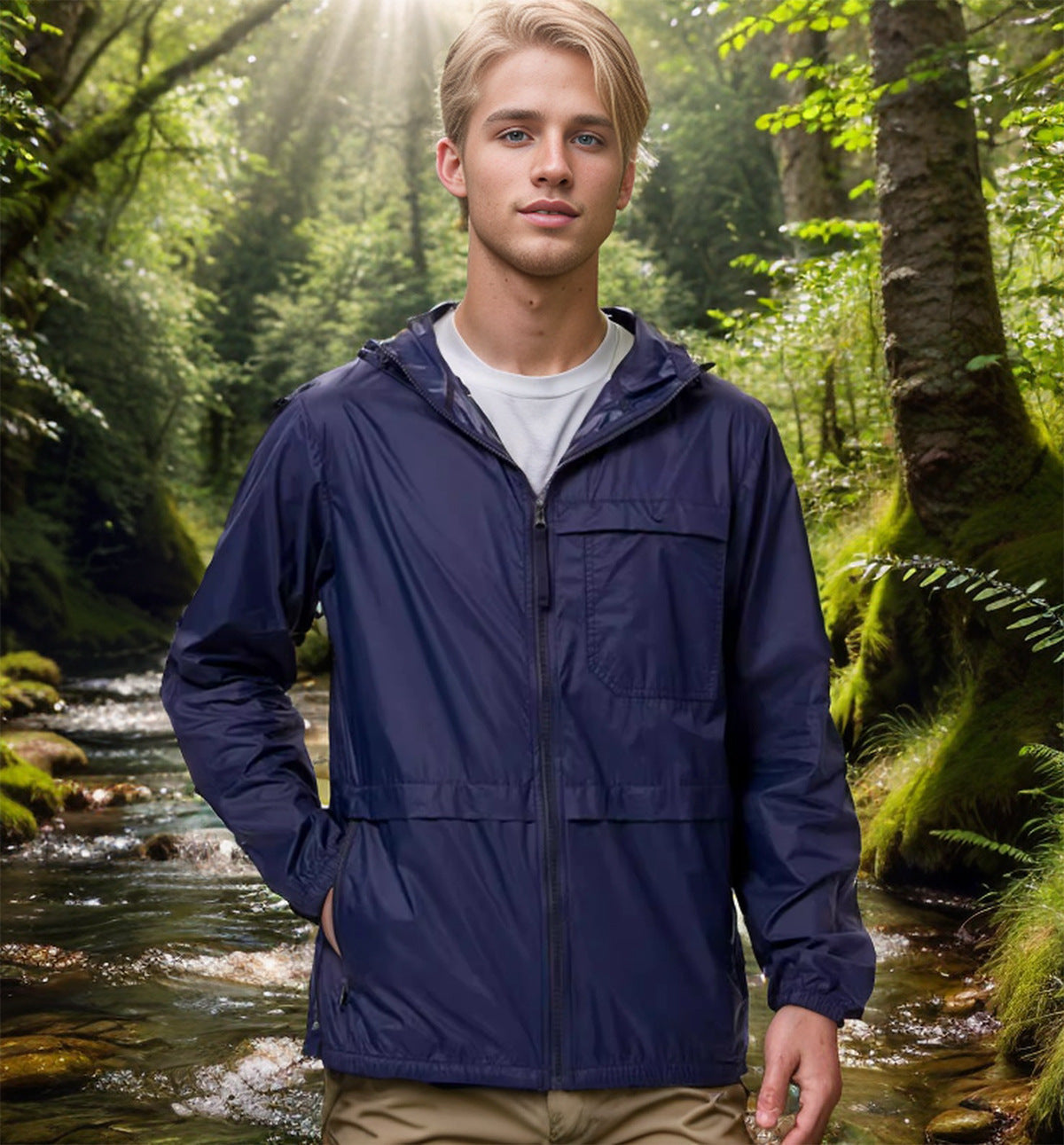 Herren winddichte Outdoor-Jacke Krohn-e