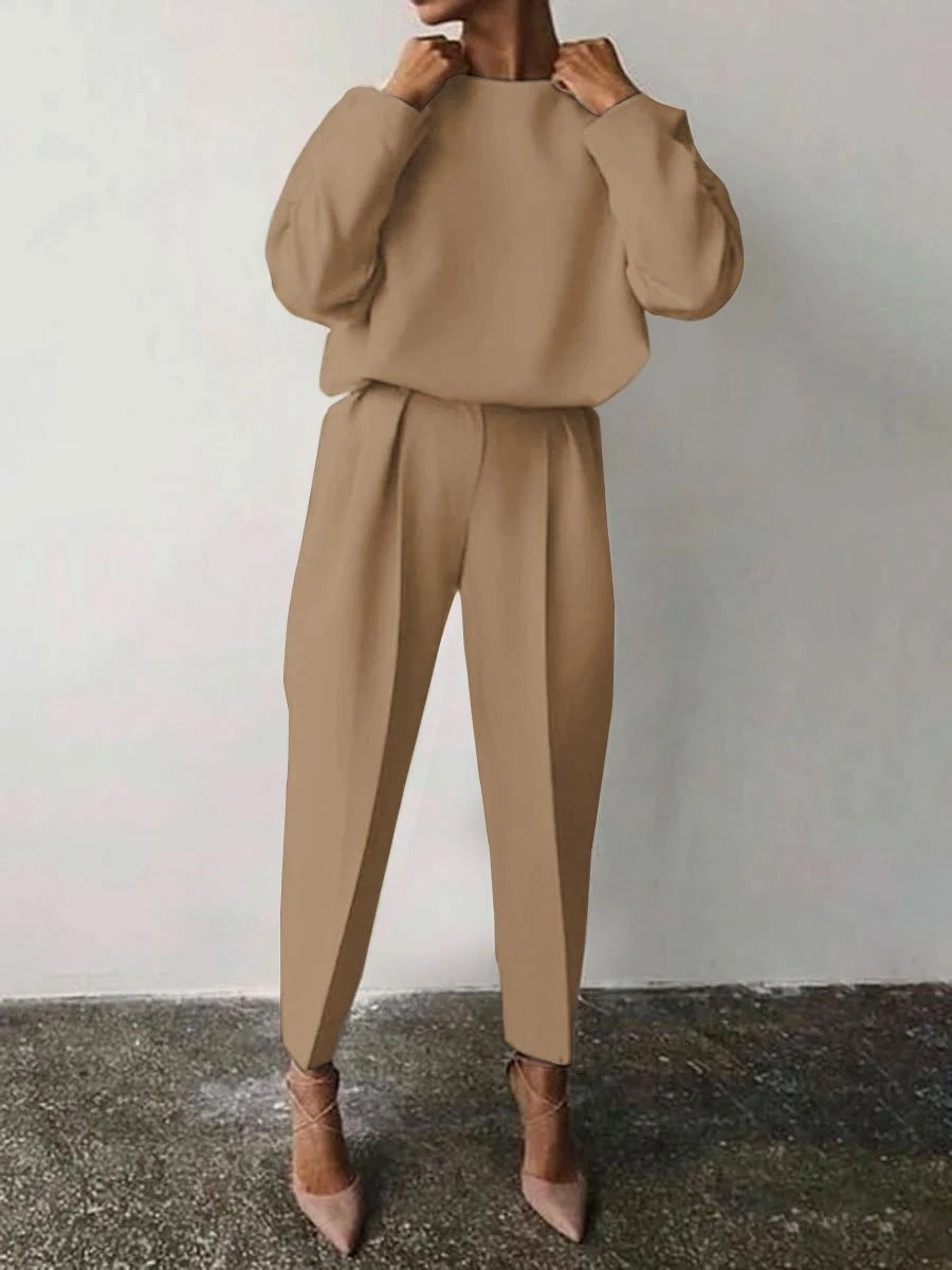 Damen Lässiges Zweiteiliges Set mit weitem Schnitt und stylischen Details Krohn-e