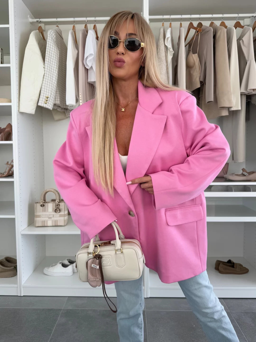 Damen lässiger Oversized Blazer Krohn-e