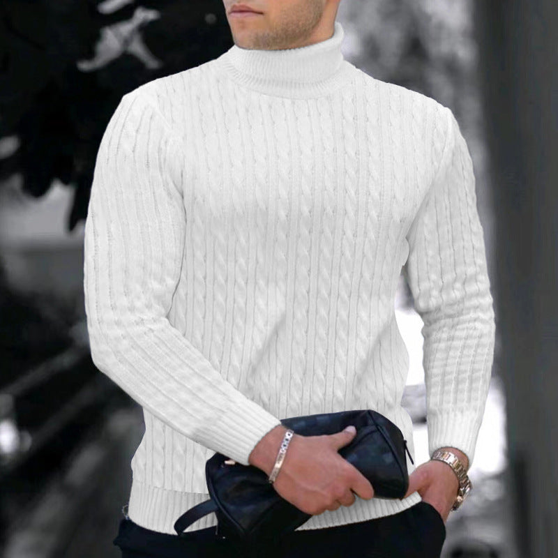 Herren moderner Rollkragenpullover mit strukturiertem Design Krohn-e