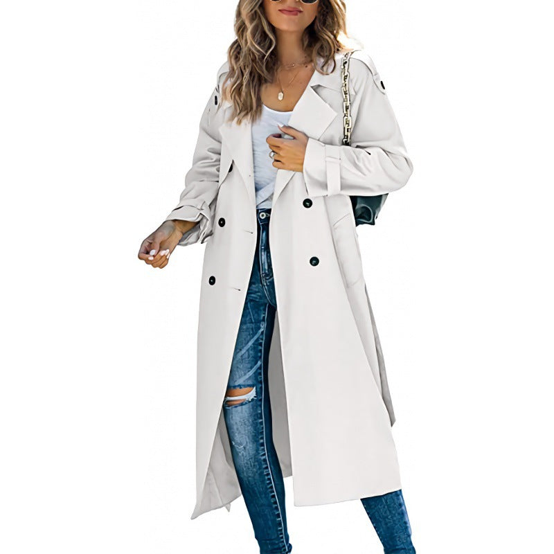 Damen modischer Trenchcoat mit übergroßem Schnitt und eleganten Details Krohn-e