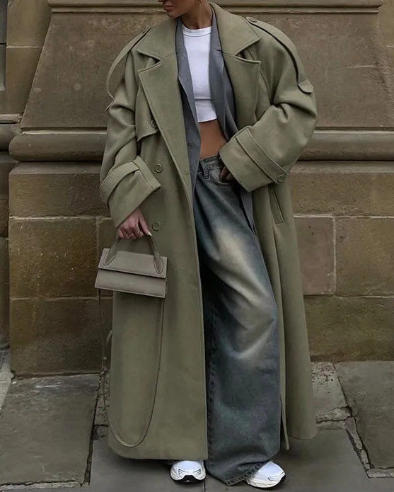 Krohn-e | Fjord Langer Wolltrenchcoat